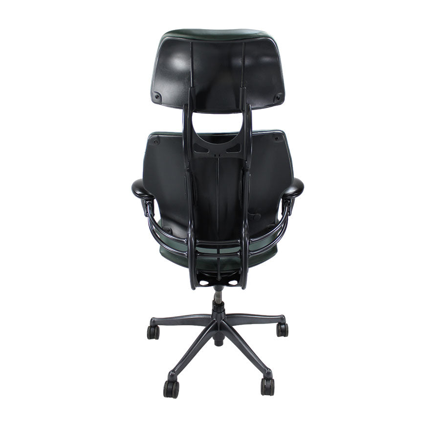 Humanscale: Freedom Headrest High Back Task Chair - Green Leather - Refurbished