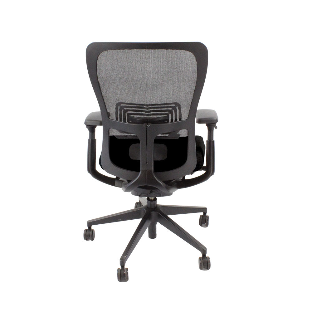 Haworth: Zody Comforto 89 bureaustoel in zwarte stof/zwart frame - Gerenoveerd