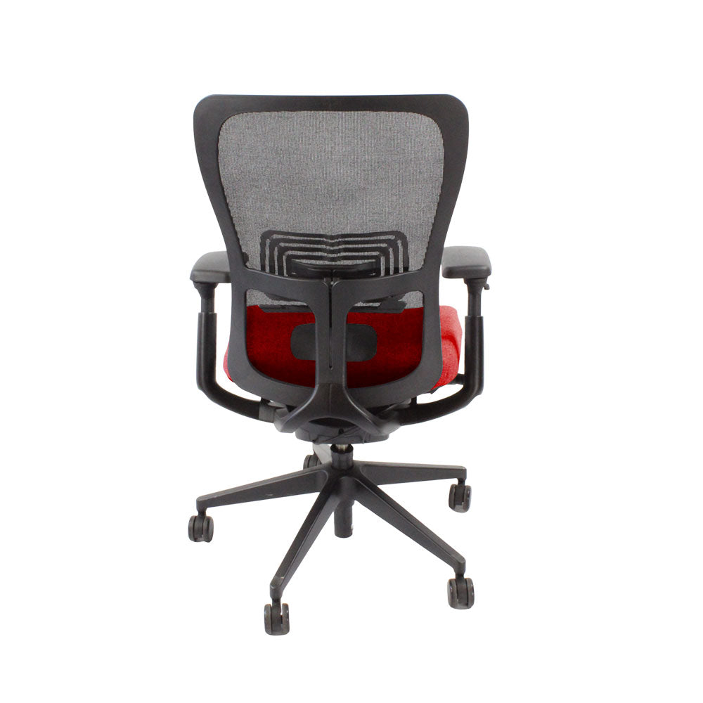 Haworth: Zody Comforto 89 bureaustoel in rode stof/zwart frame - gerenoveerd