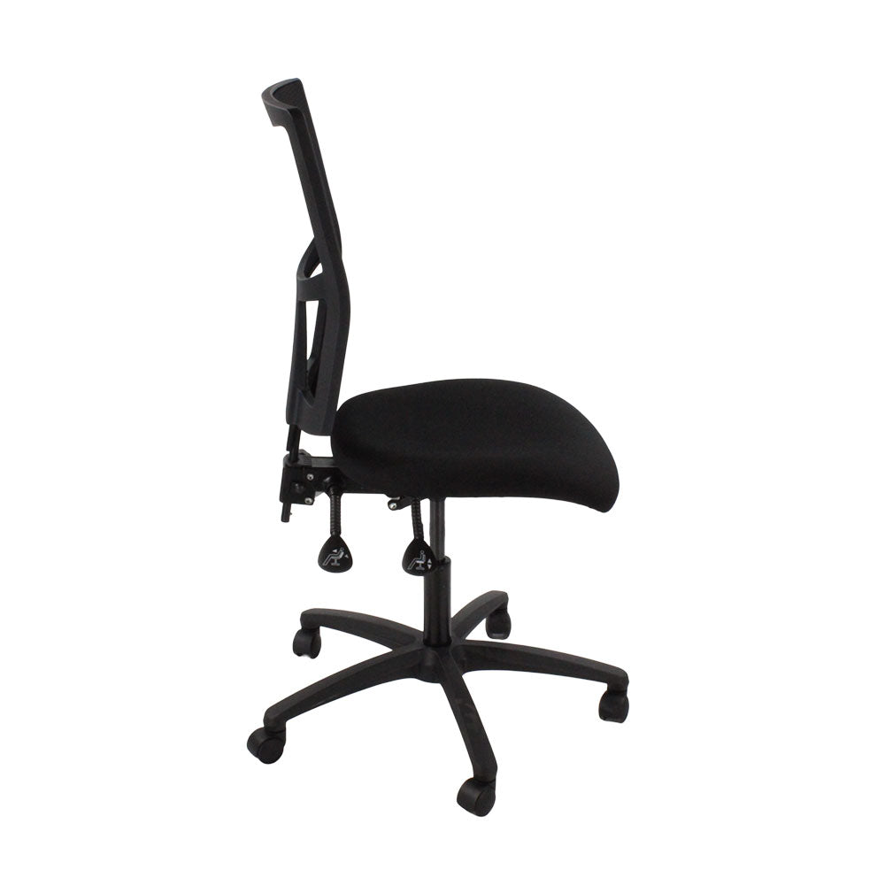 TOC: Ergo 2 Task Chair Without Arms in Black Fabric - Refurbished