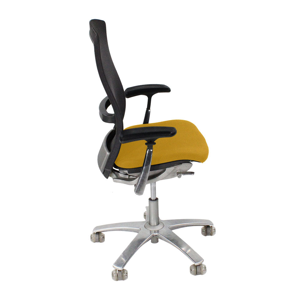 Knoll: Life Task Chair in gele stof - Gerenoveerd