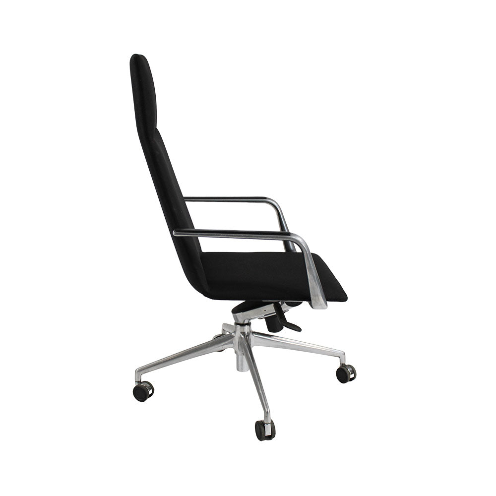 Brunner: Finasoft High Back Meeting Chair in Black Fabric - Refurbished