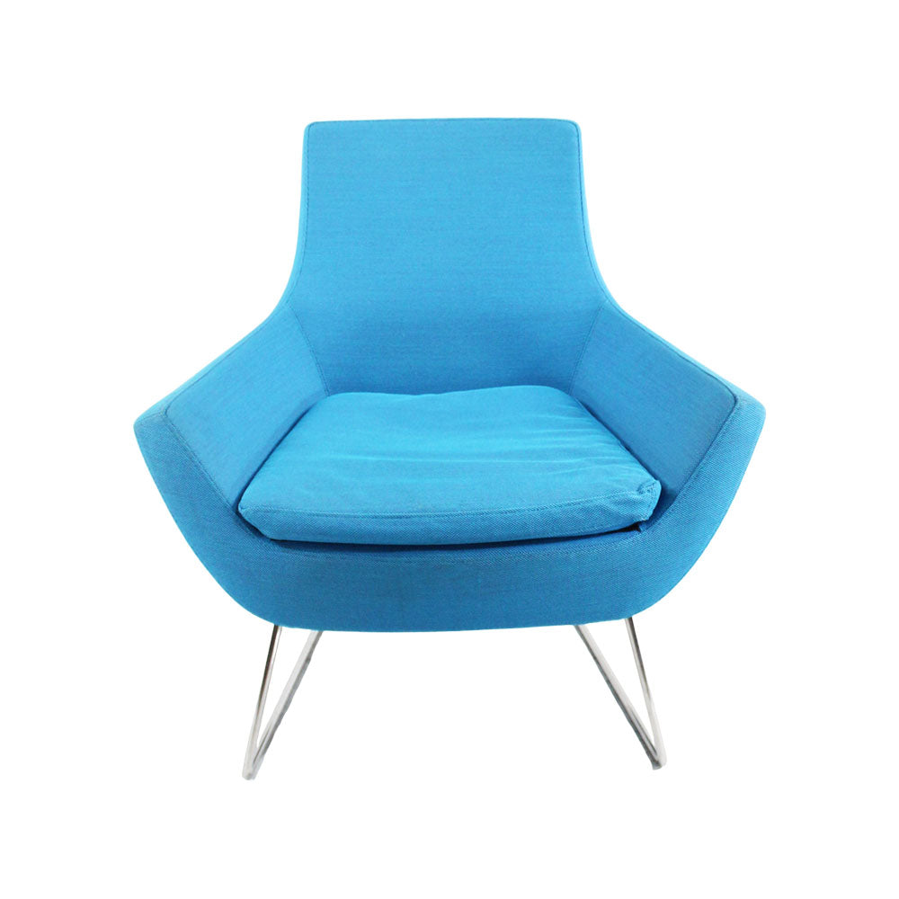 Swedese: Happy Easy Chair in Blue Fabric - Refurbished