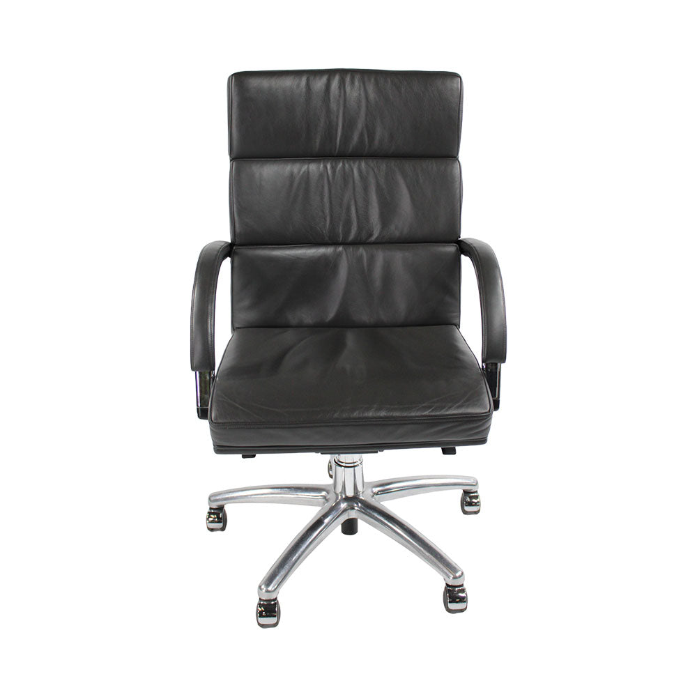 William Hands: Orion Soft Overstitch Executive Chair in Black Leather - Refurbished