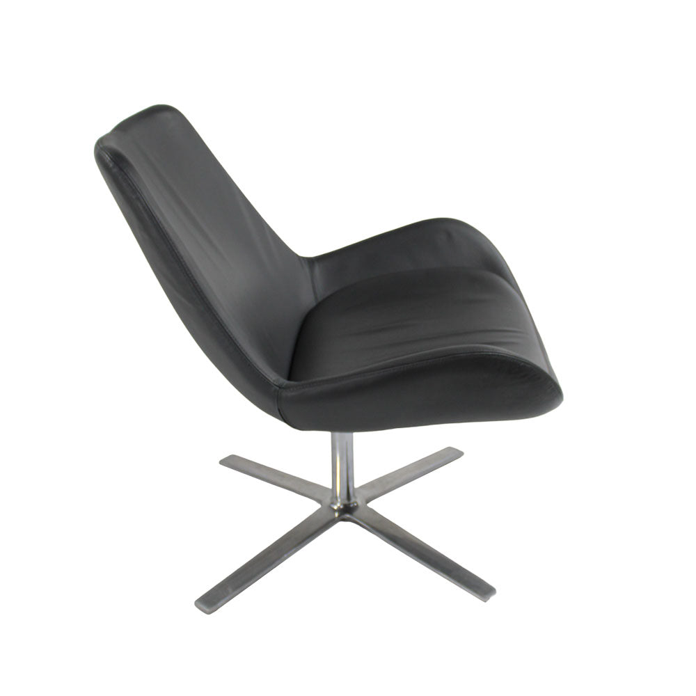 Orangebox: Avi Low Back Chair in Grey Leather - Refurbished