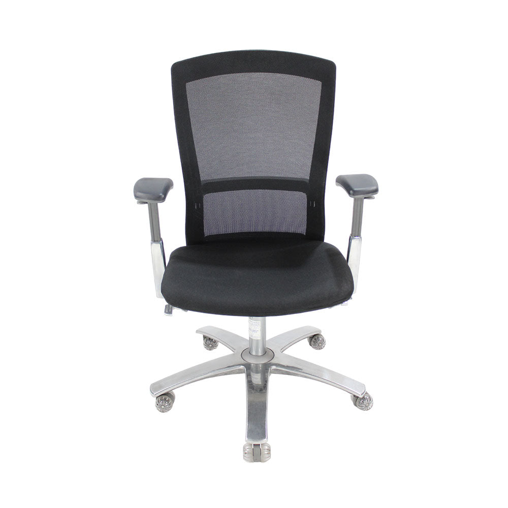 Knoll: Life Task Chair in zwarte stof - Gerenoveerd