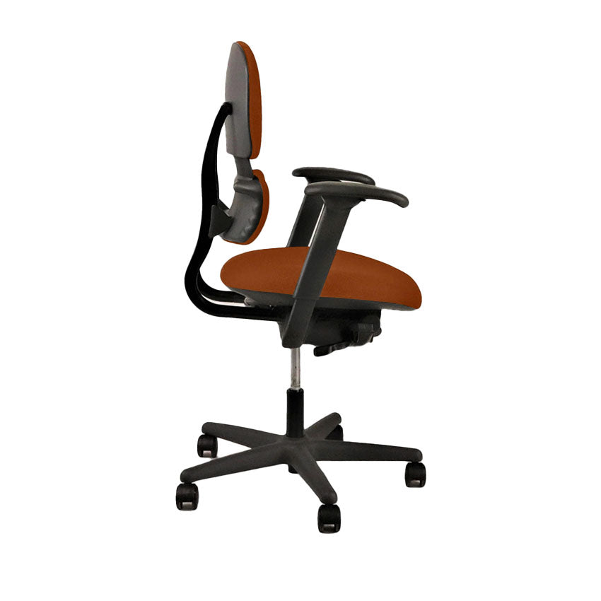 KI: Impulse Office Task Chair in Tan Leather - Refurbished