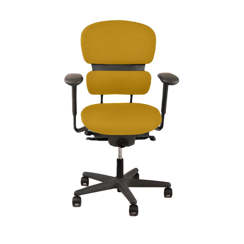 KI: Impulse Bureaustoel in gele stof - Gerenoveerd