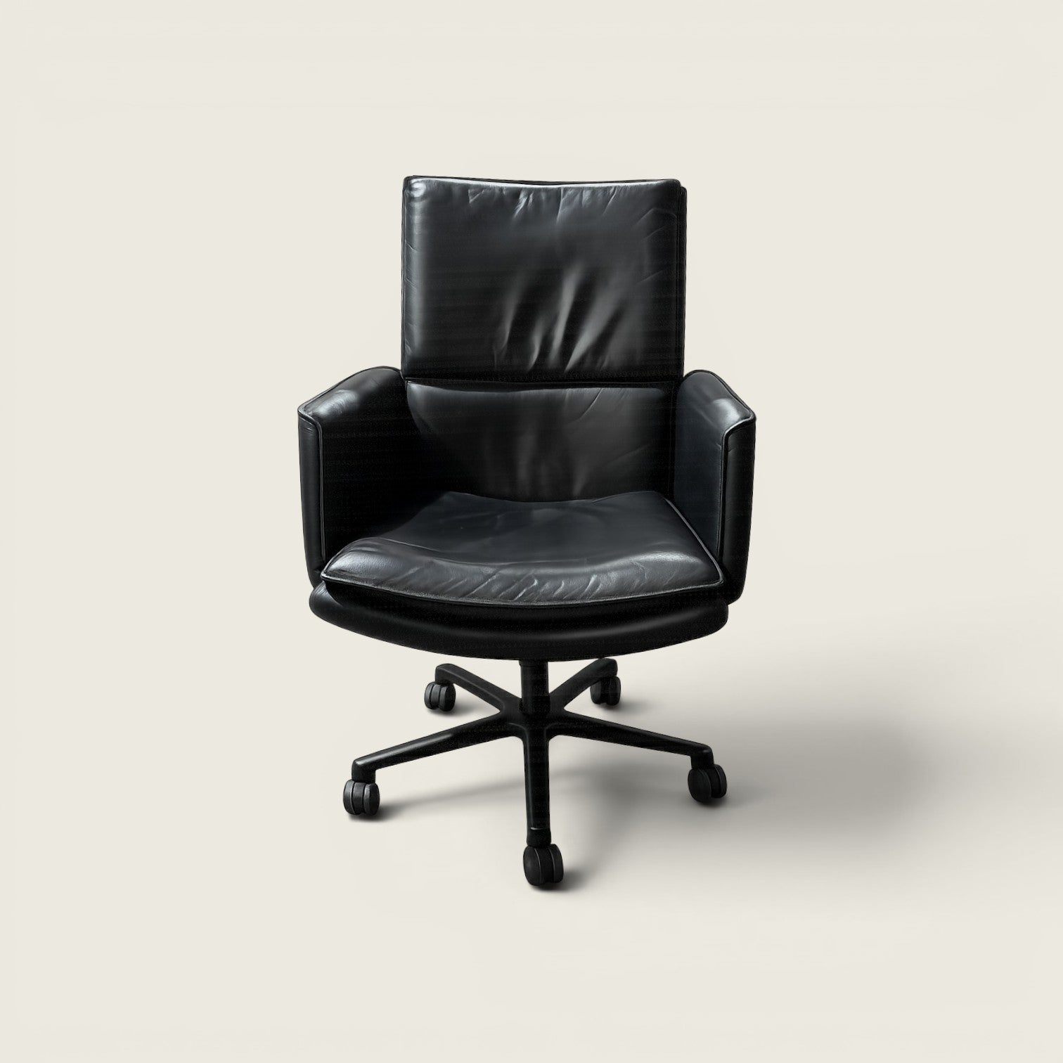 <tc>Vitra</tc>: Imago Bellini Executive Draaistoel in Paars Leer - Gereviseerd