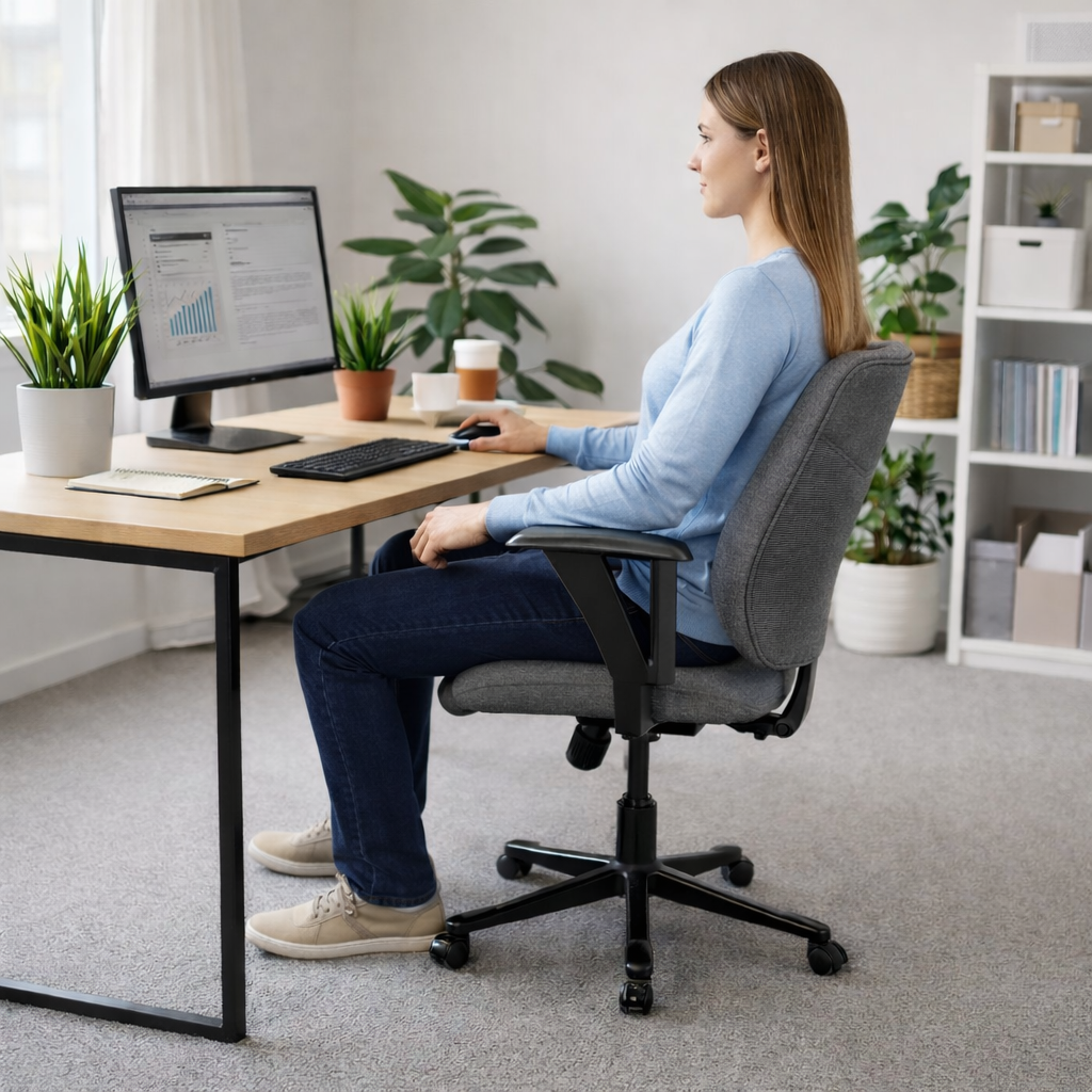 <tc>Kinnarps</tc>Grijze bureaustoel - gerenoveerd