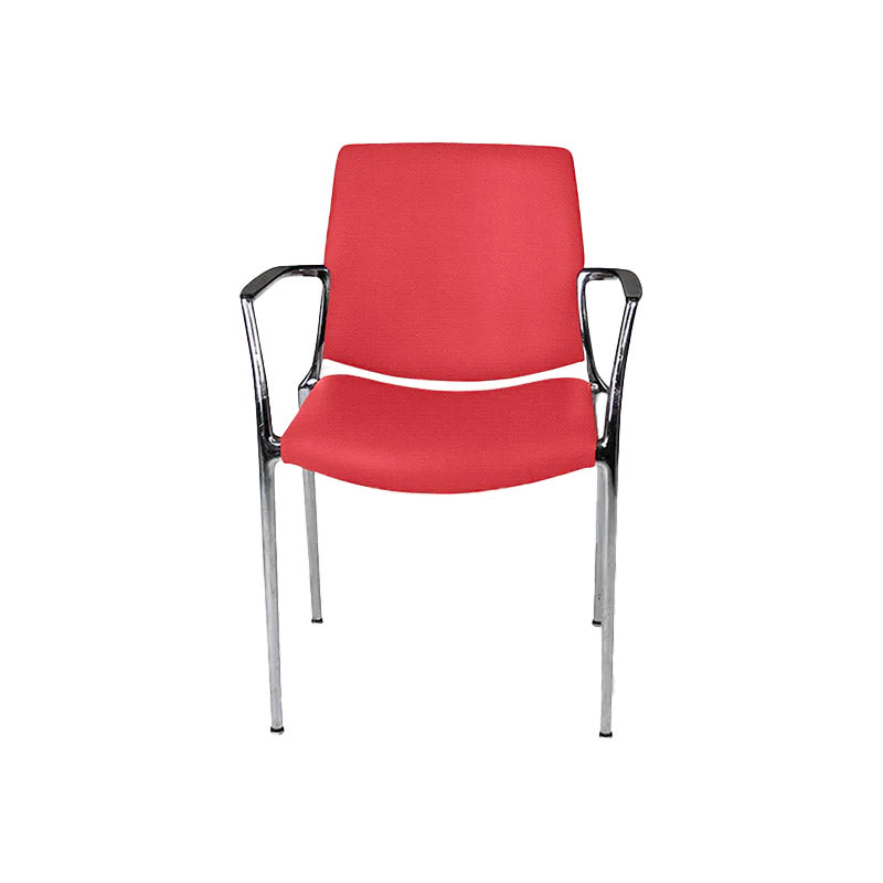 Kusch & Co: Capa 4200 stoel in rode stof - gerenoveerd