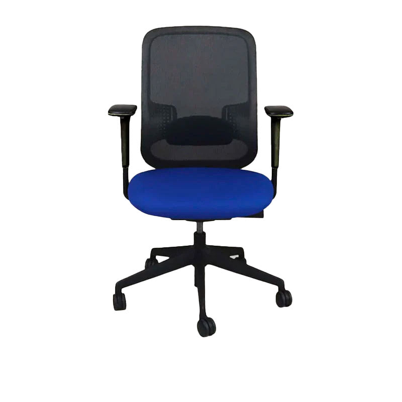 Orangebox: Do - Bureaustoel in blauwe stof - Gerenoveerd