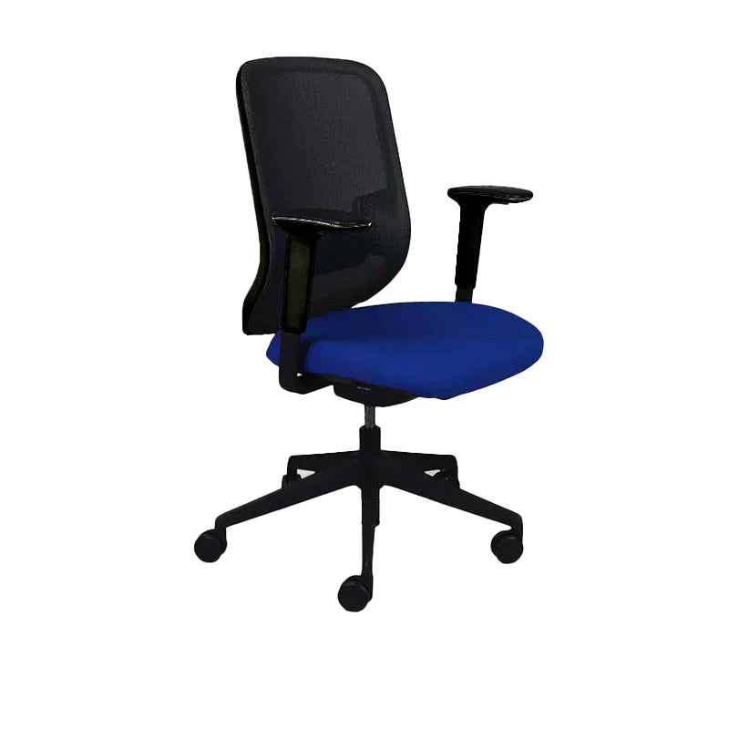 Orangebox: Do - Bureaustoel in blauwe stof - Gerenoveerd