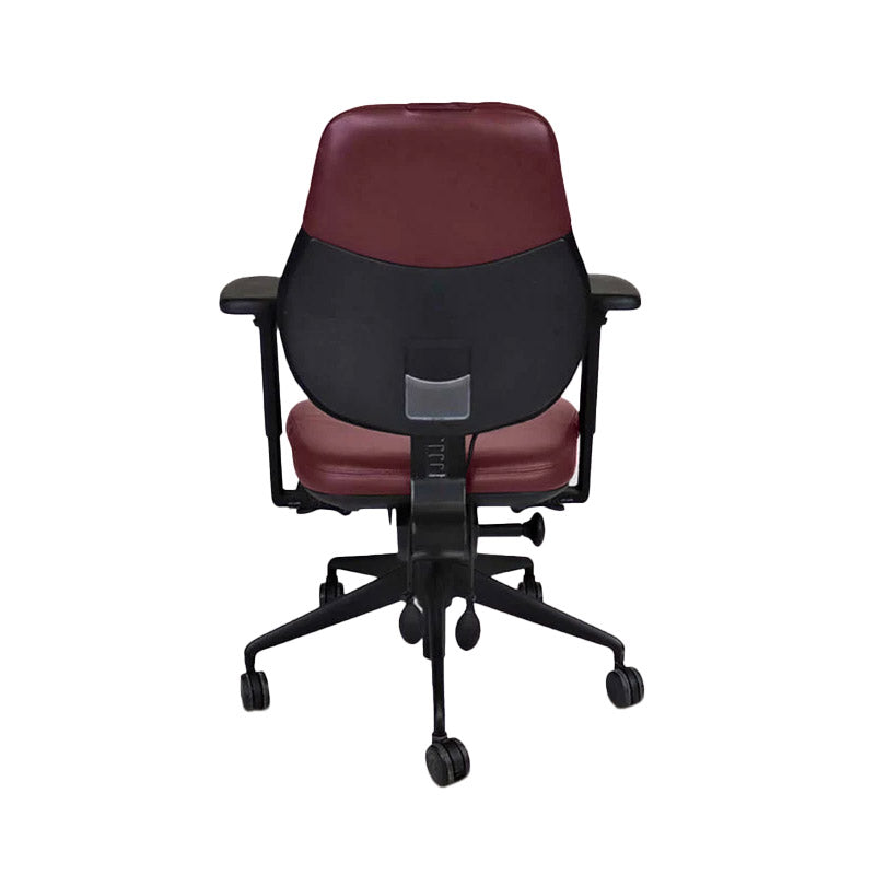 OrangeBox: Flo Office Chair in Burgundy Leather - Refurbished