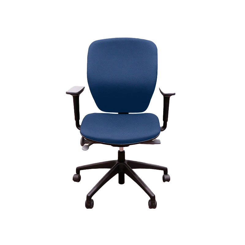 Orangebox: Joy-02 bureaustoel in blauwe stof - gerenoveerd