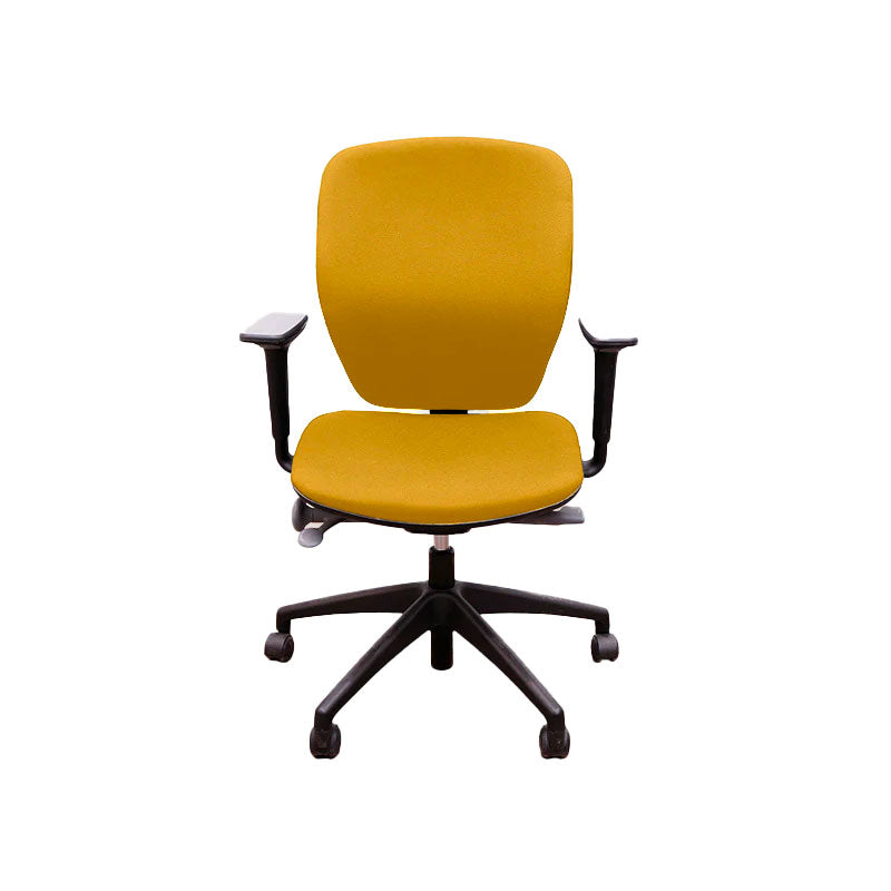 Orangebox: Joy-02 bureaustoel in gele stof - gerenoveerd