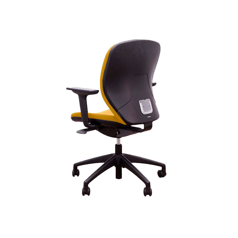 Orangebox: Joy-02 bureaustoel in gele stof - gerenoveerd