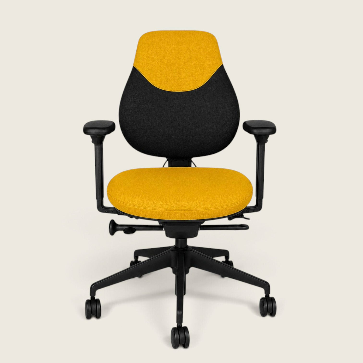 <tc>OrangeBox</tc>Flo bureaustoel in gele stof - gereviseerd