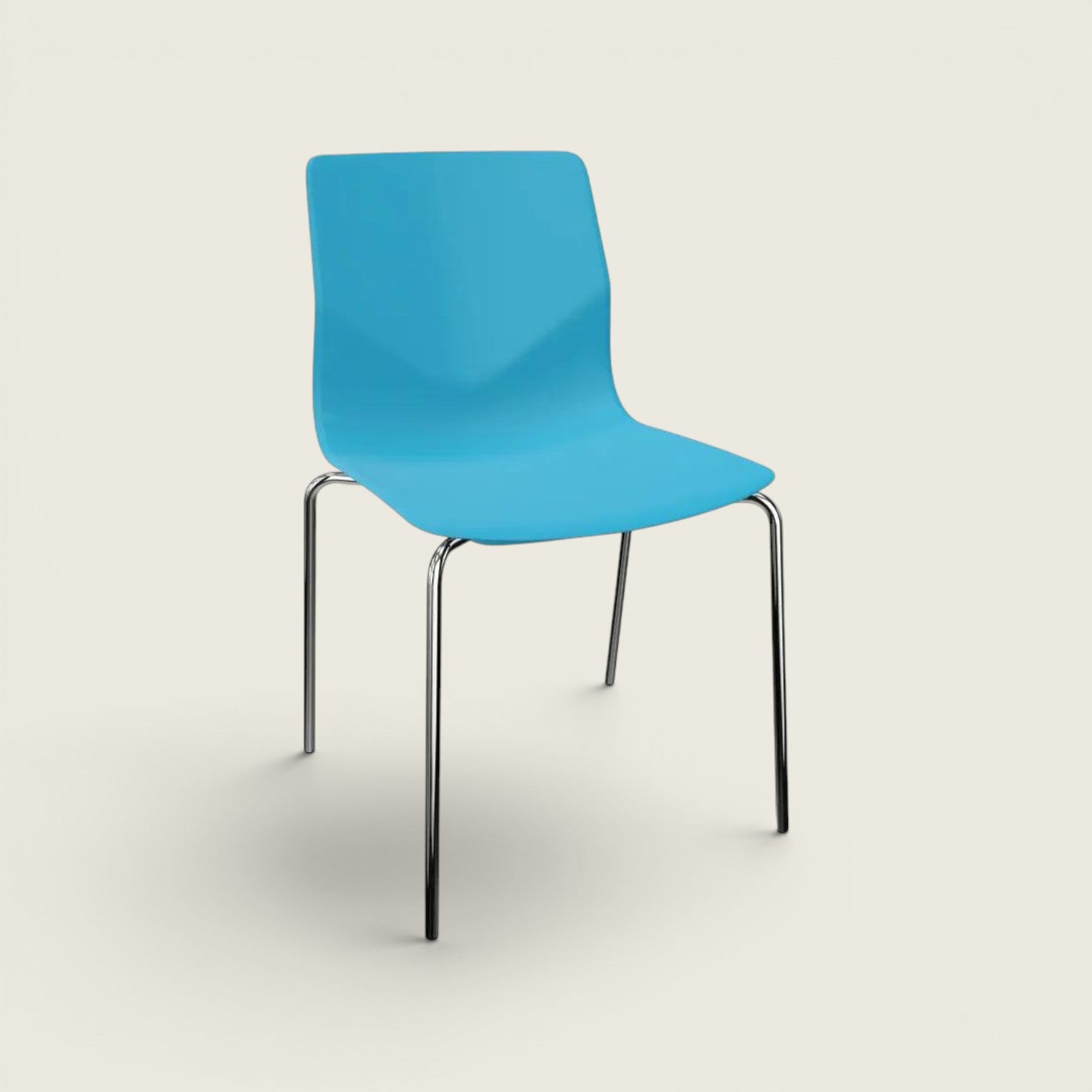 Ocee:  FourSure 44 Stackable Chair in Light Blue- Refurbished