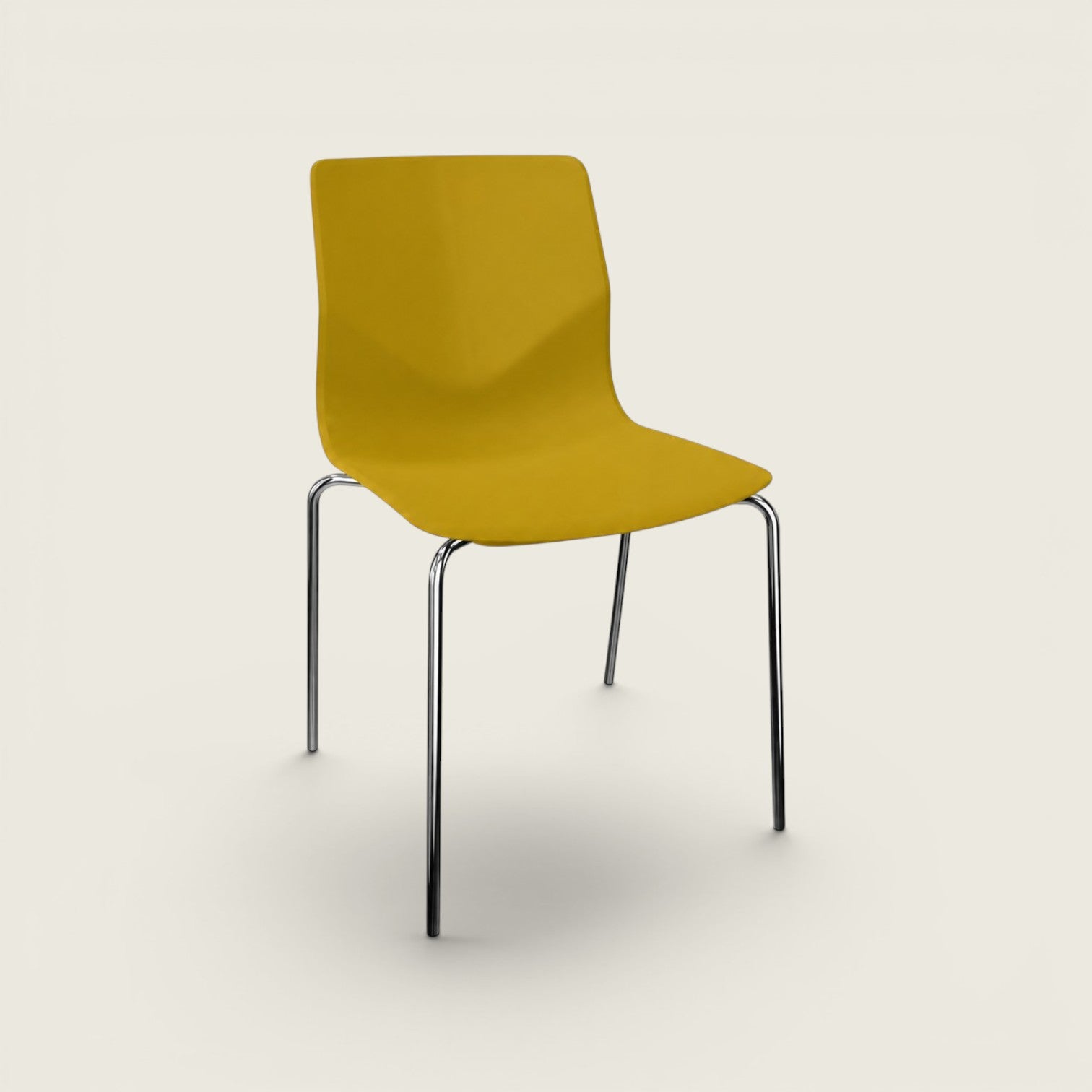 Ocee:  FourSure 44 Stackable Chair in Mustard- Refurbished
