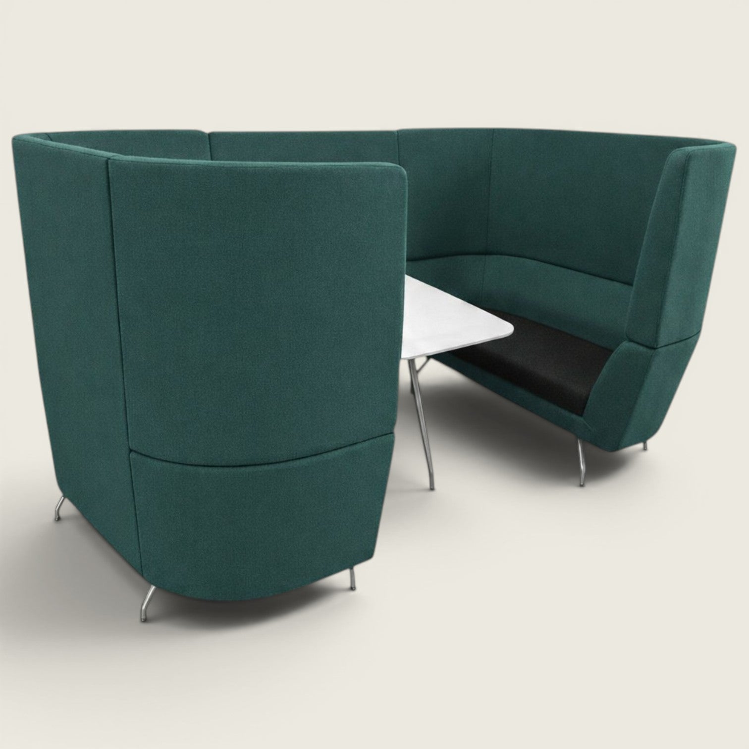 Orangebox: CWTCH Double Booth in Green and Black - Refurbished
