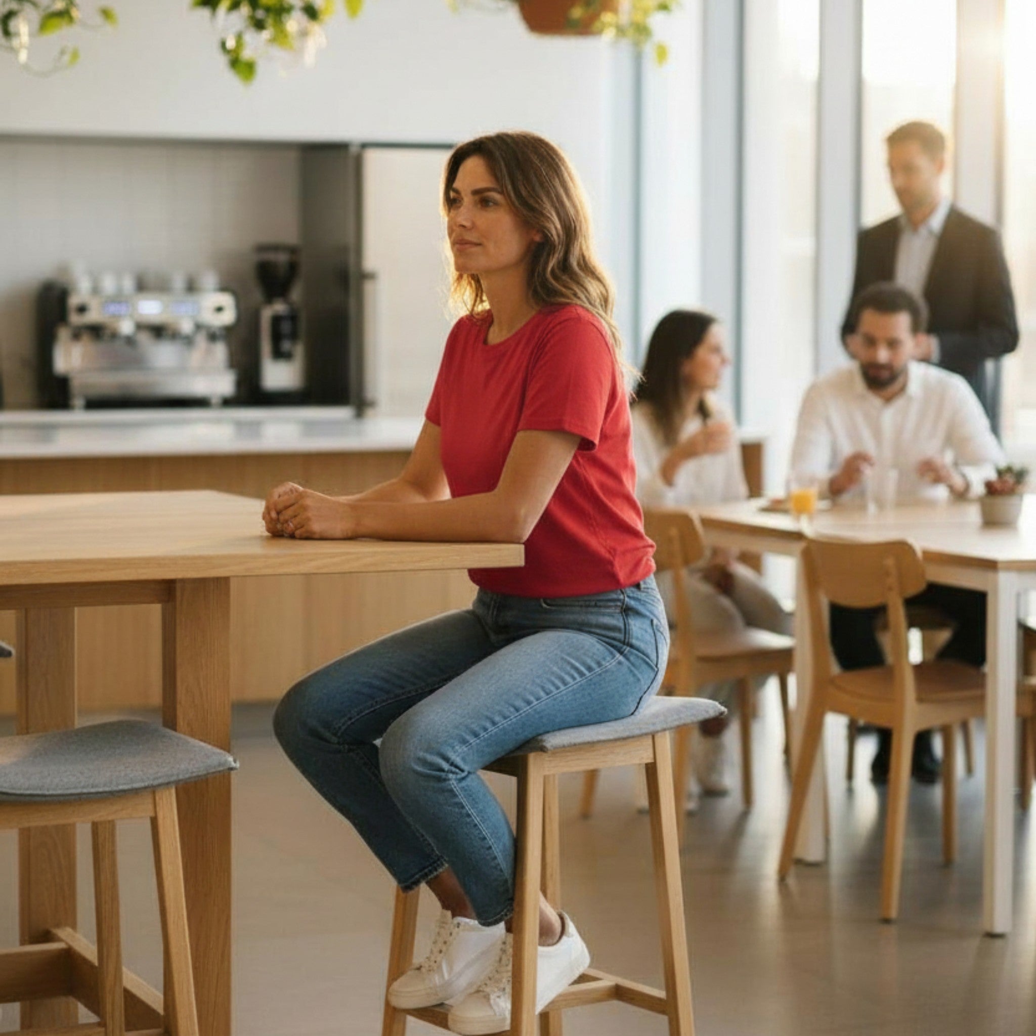 Orangebox: Gray Bar Stool - Refurbished