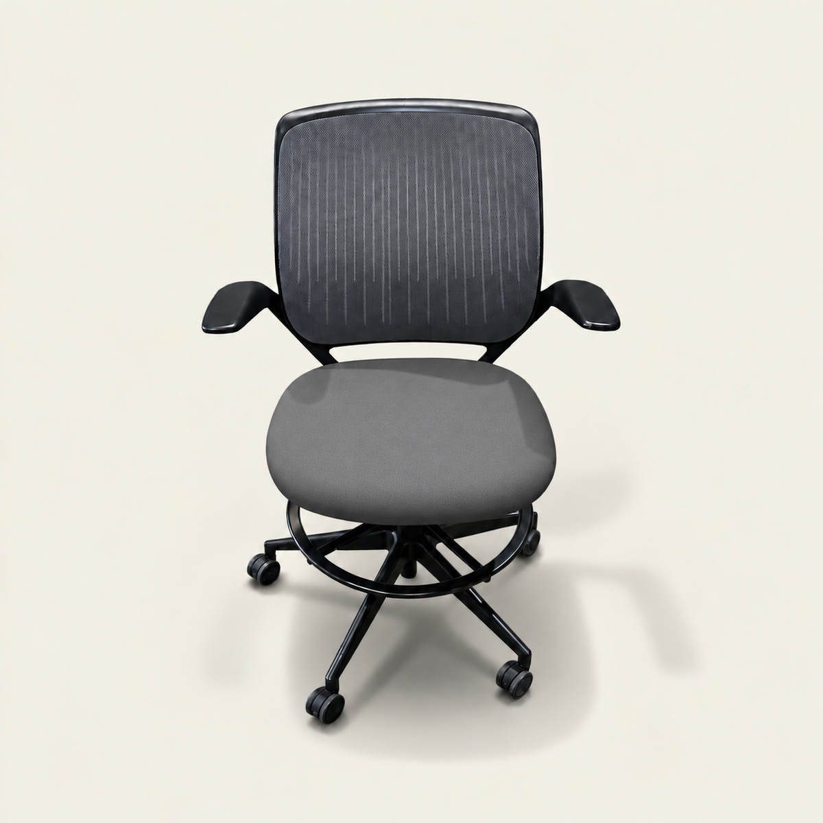 Steelcase: Cobi Draughtsman Chair in Grey Fabric with a Grey Mesh Back- Refurbished