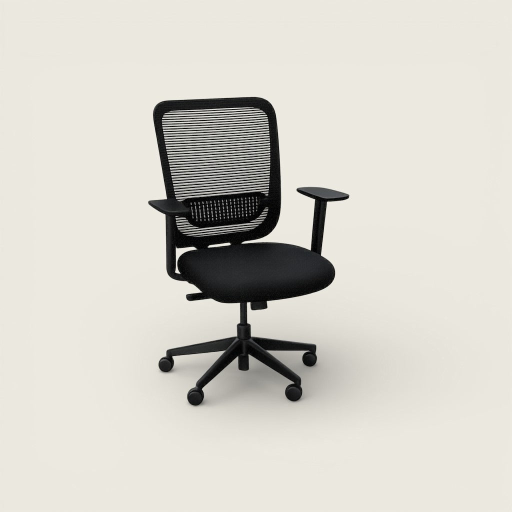 Saxen Don't Task Chair in Black Fabric - Refurbished
