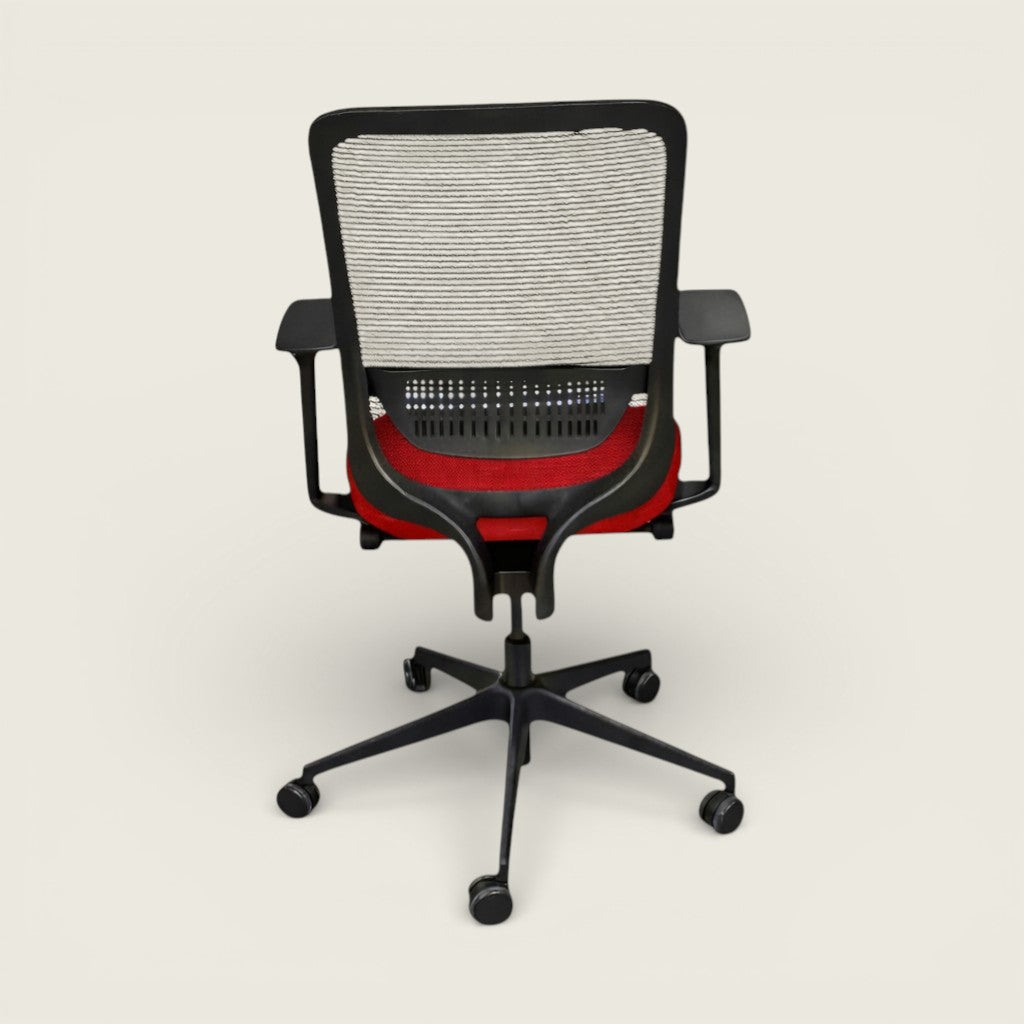 Saxen Don't Task Chair in Red Fabric - Refurbished