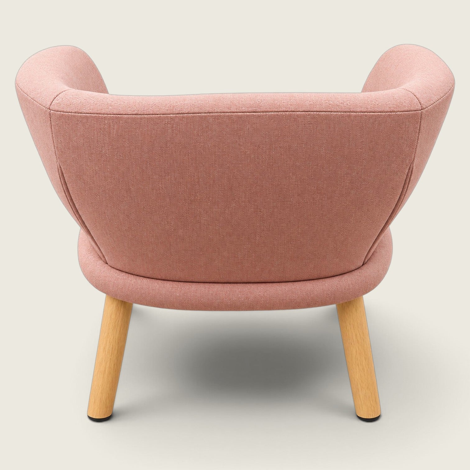 Saxen: Contemporary Tub Chair in Blush Pink - Refurbished