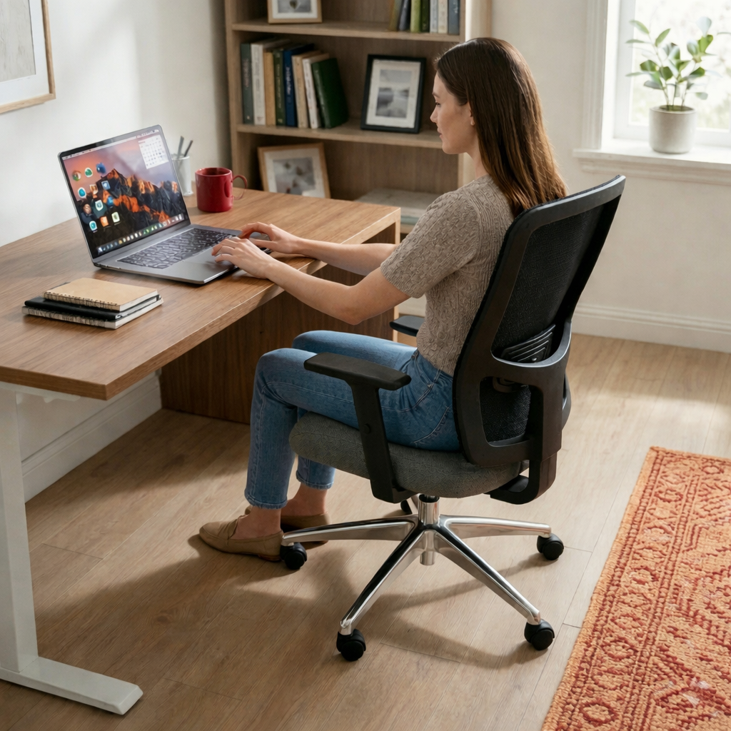 Saxen Don't Task Chair in Grey Fabric - Refurbished