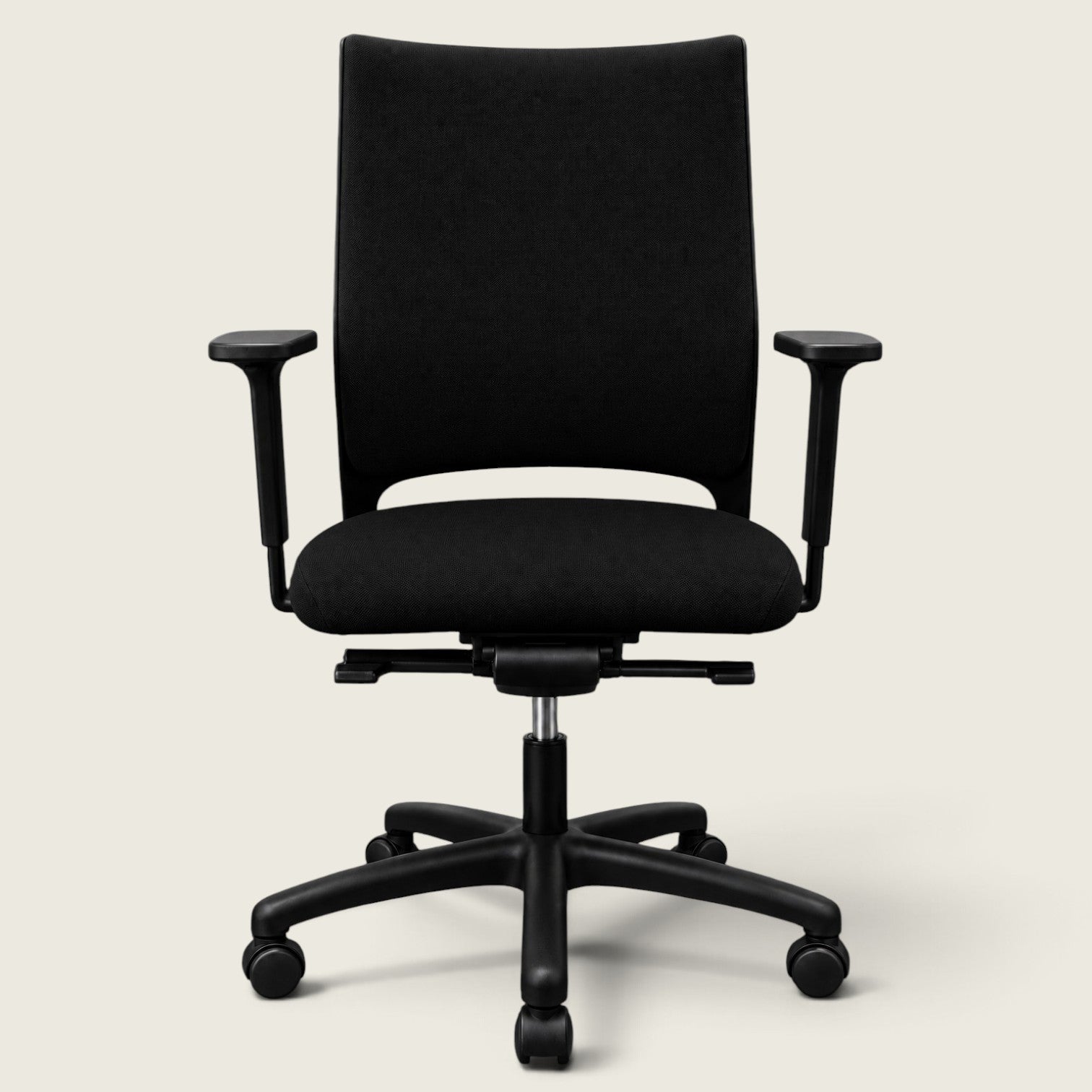 Sedus: Quarterback Task Chair in Black Fabric with a Black Fabric Back Refurbished