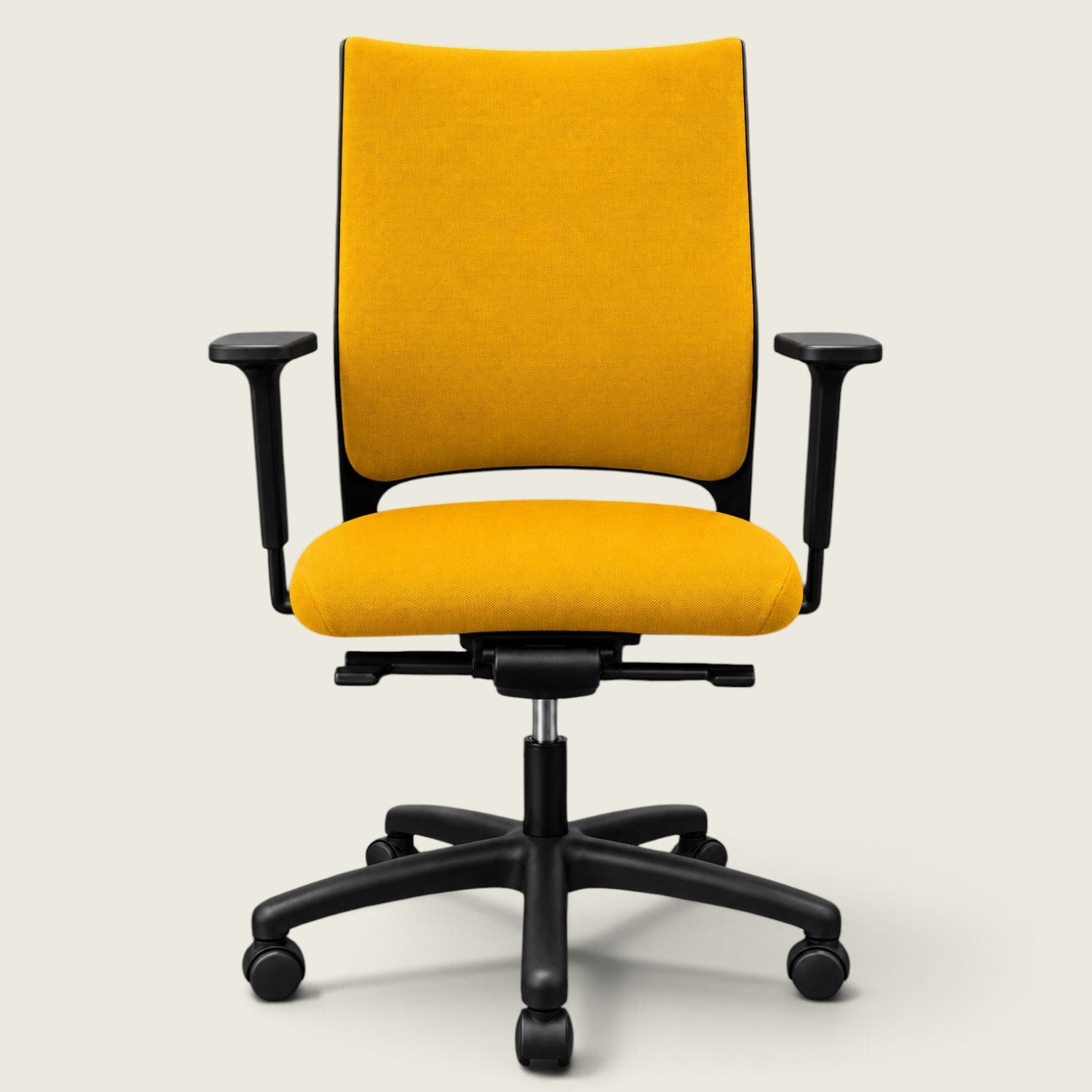 Sedus: Quarterback Task Chair in Yellow Fabric with a Yellow Fabric Back - Refurbished