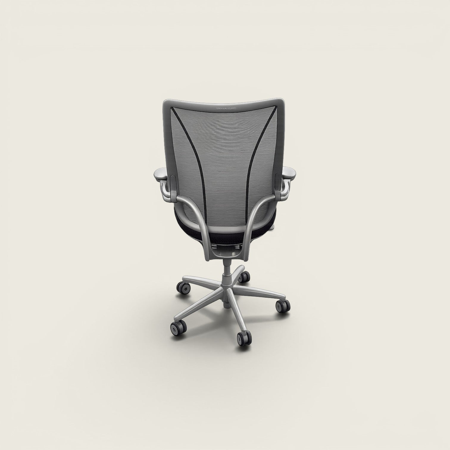 <tc>Humanscale</tc>: <tc>Liberty</tc> Bureaustoel in zwarte stof - gerenoveerd