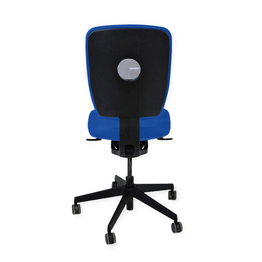 Senator: Dash Fully Adjustable Task Chair in Blue Fabric Without Arms - Refurbished