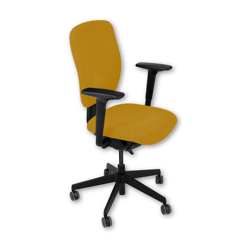Senator: Dash volledig verstelbare bureaustoel in gele stof - gerenoveerd