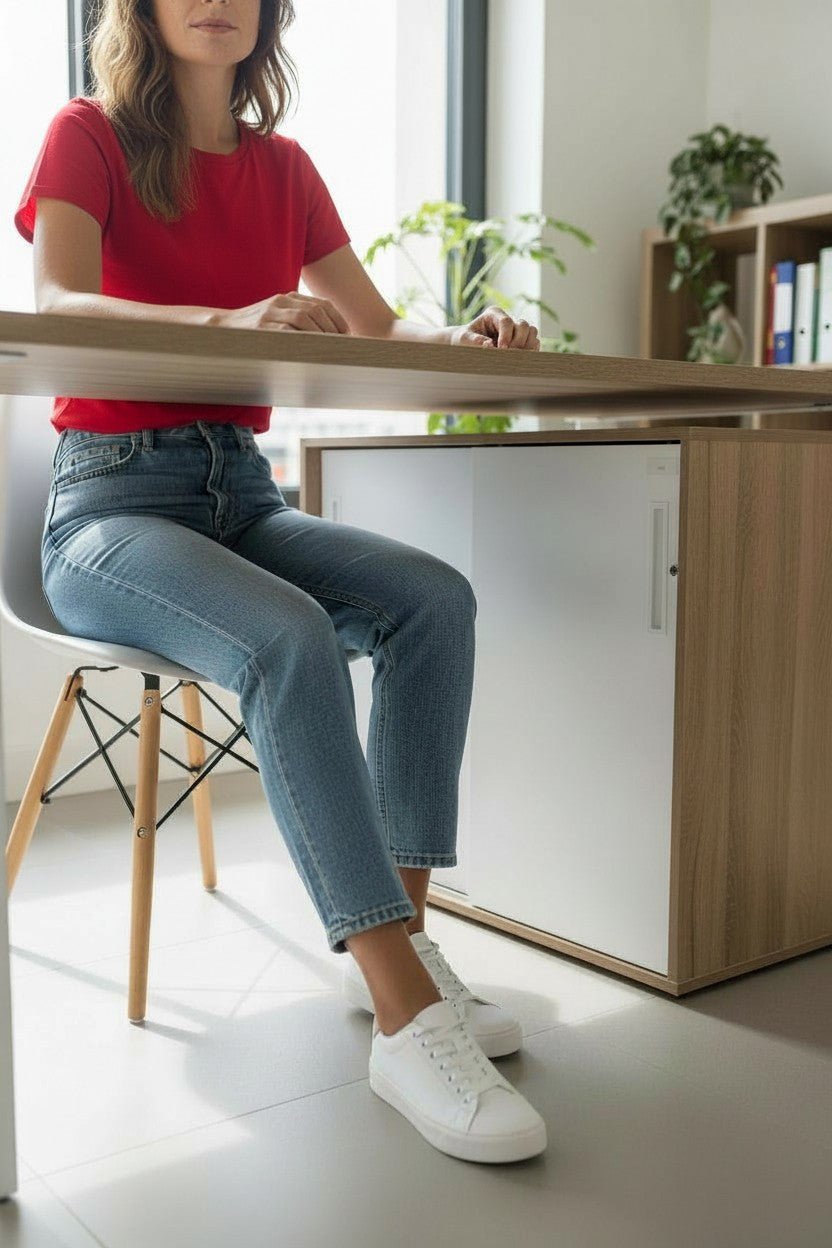 <tc>Senator</tc>: Witte dressoir met front - gerenoveerd