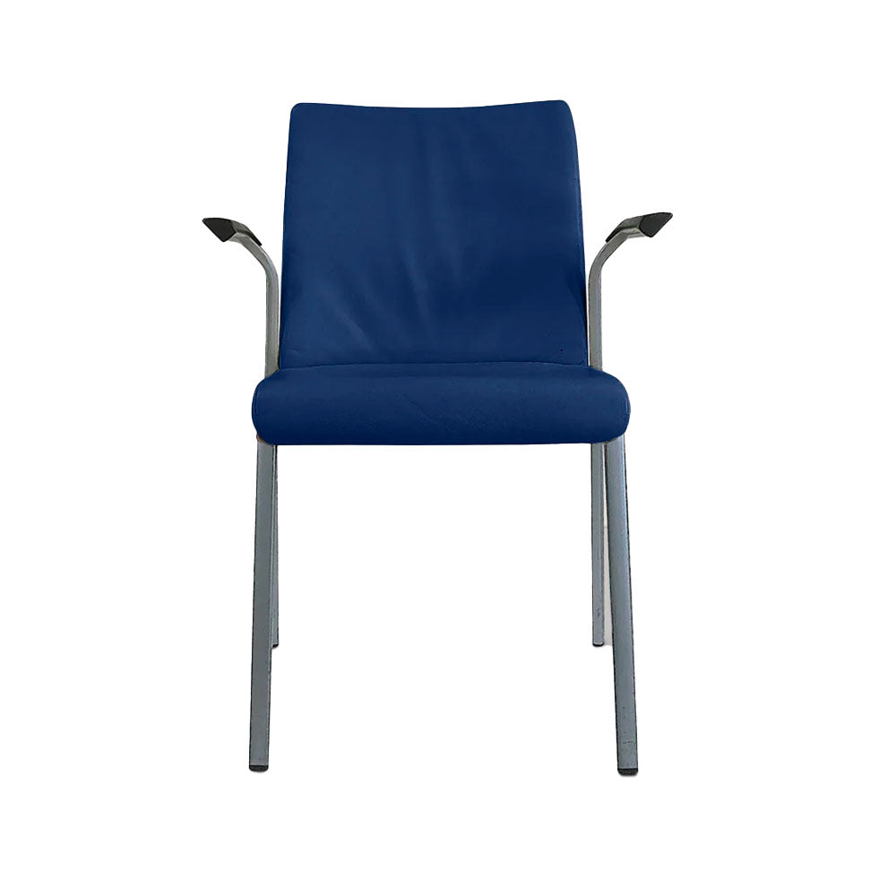 Steelcase: Stacking Chair in Blue Fabric - Refurbished