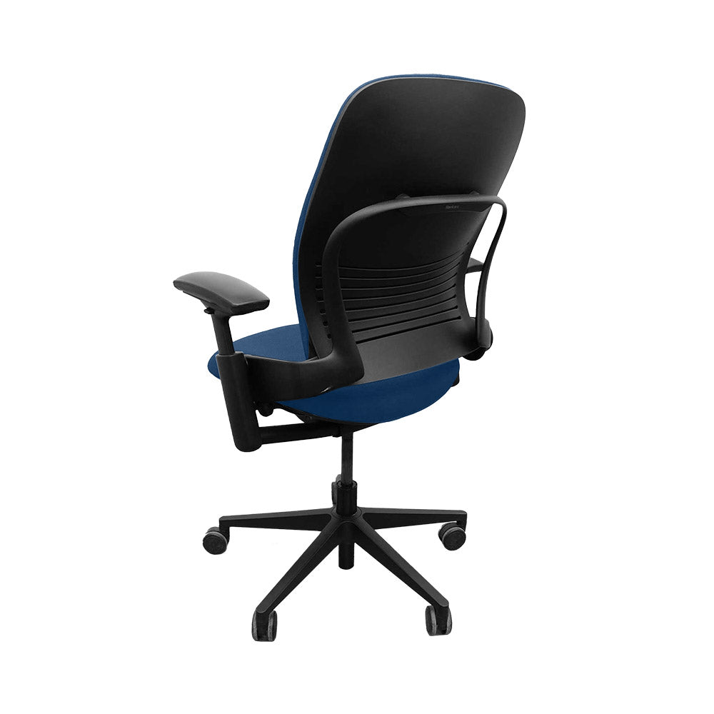 Steelcase: Leap V2 Bureaustoel - Blauwe stof - Gerenoveerd