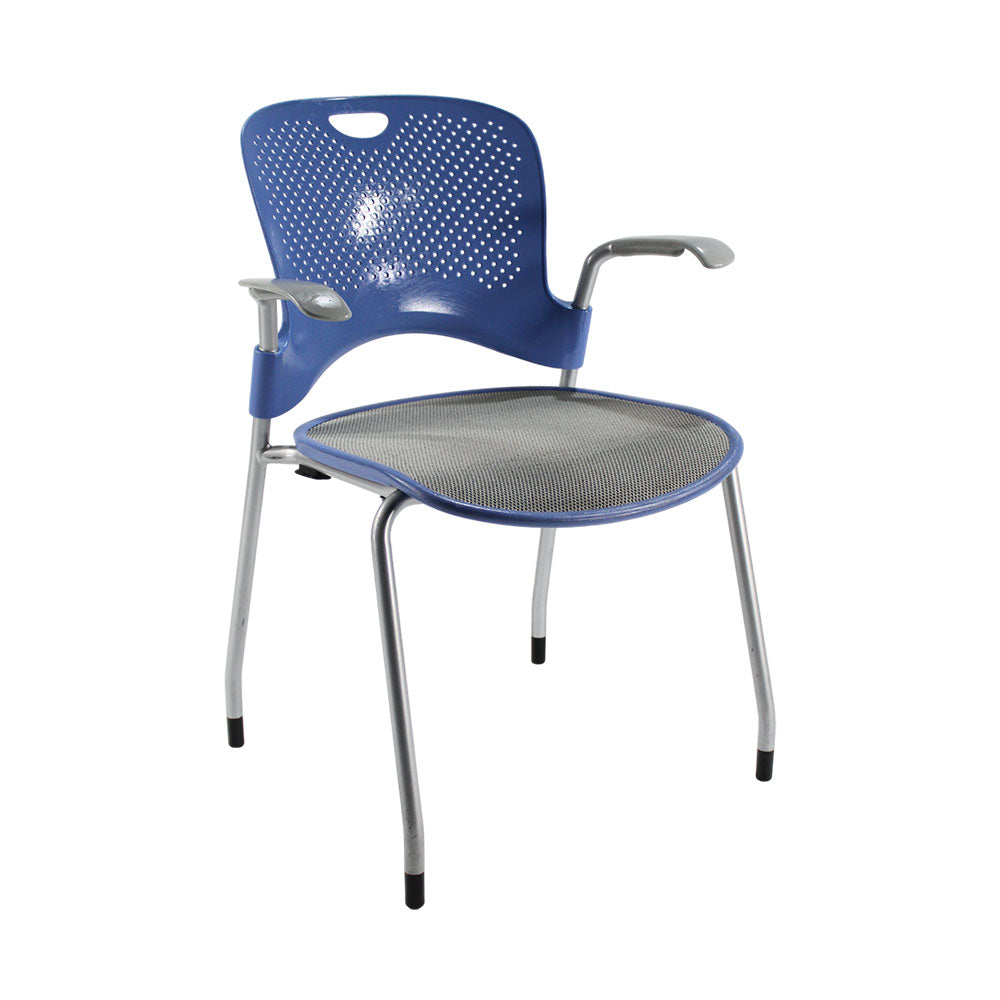 Herman Miller: Caper-stoel in blauw/grijs gaas - Gerenoveerd