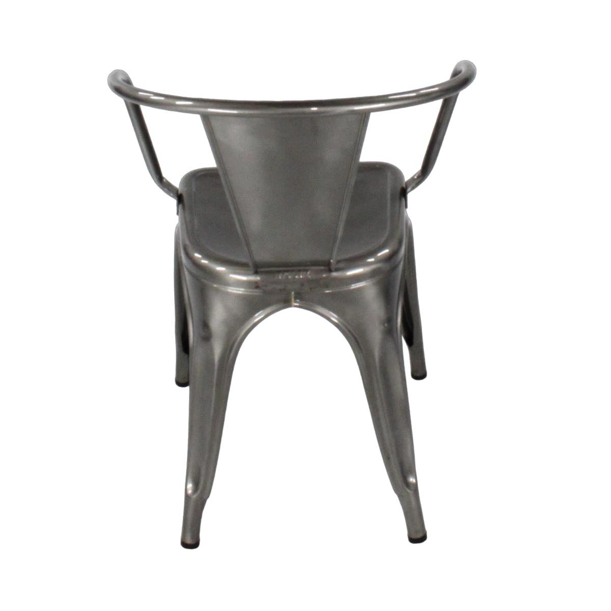 Tolix: Chaise A Cafe-stoel in Gunmetal Grey - Gerenoveerd