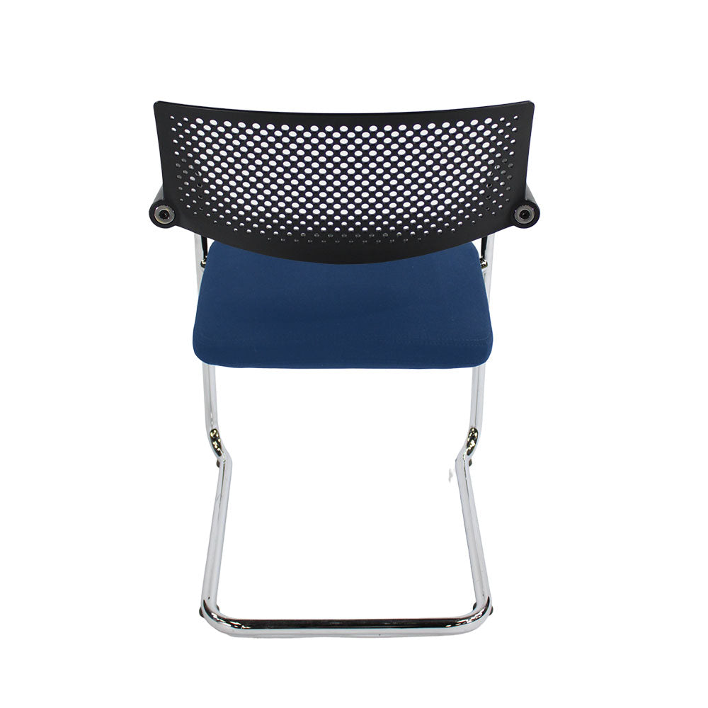 Vitra: VisaVis 2 Meeting Chair in Blue Fabric - Refurbished
