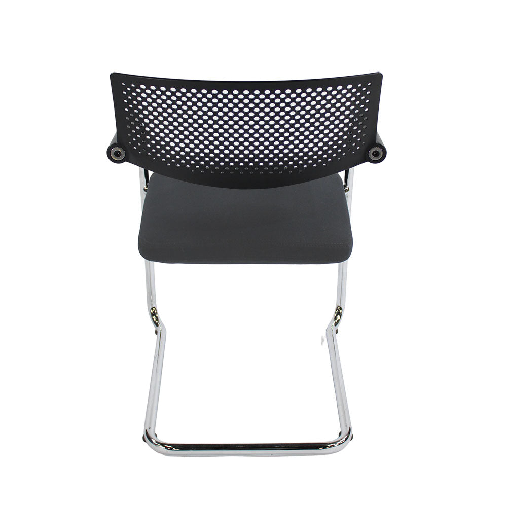 Vitra: VisaVis 2 Meeting Chair in Grey Fabric - Refurbished