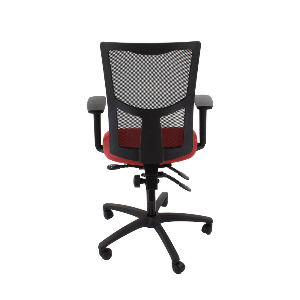 TOC: Ergo 2 bureaustoel in rode stof - gerenoveerd