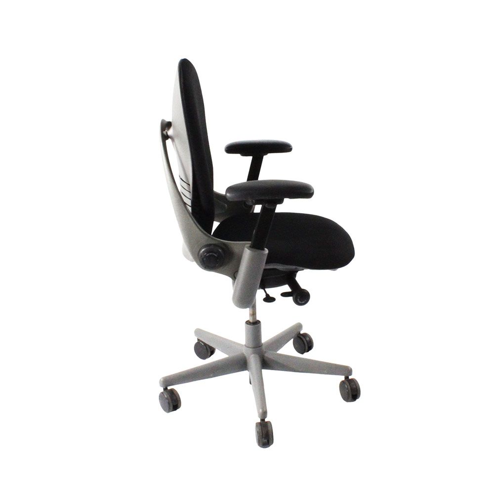 Steelcase: Leap V1 Office Chair - Grey Frame/Black Leather - Refurbished