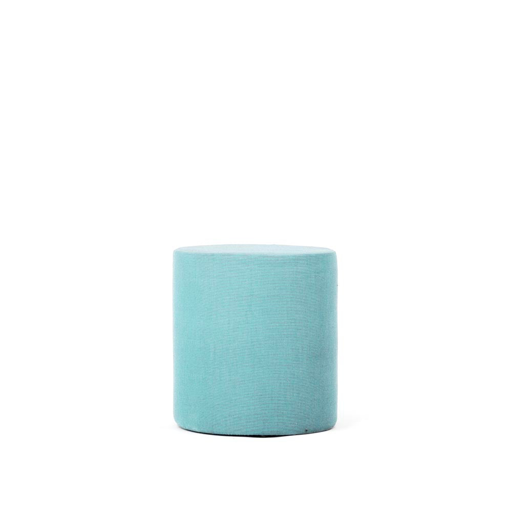 <tc>Connection</tc>: Bend Pouf/Pod Kruk in Lichtblauwe Stof - Gereviseerd