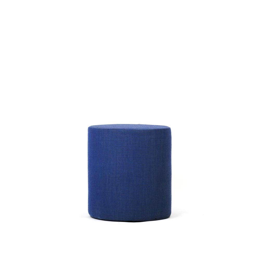 <tc>Connection</tc>: Bend Pouf/Pod Kruk in Marineblauwe Stof - Gereviseerd
