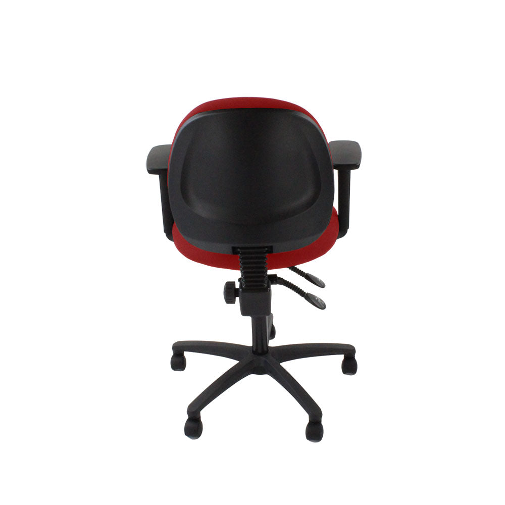 TOC: Scoop Operator Chair in Red Fabric - Refurbished