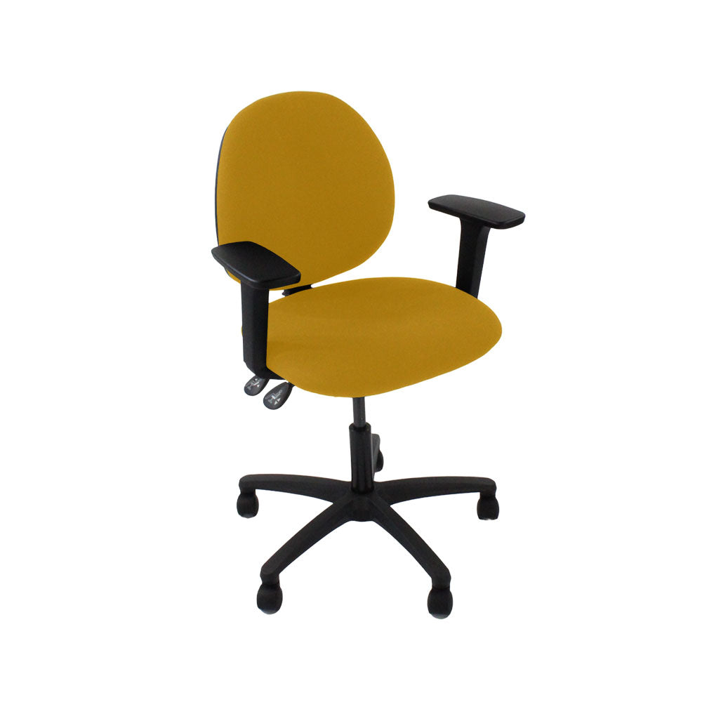 TOC: Scoop Operator Chair in Yellow Fabric - Refurbished