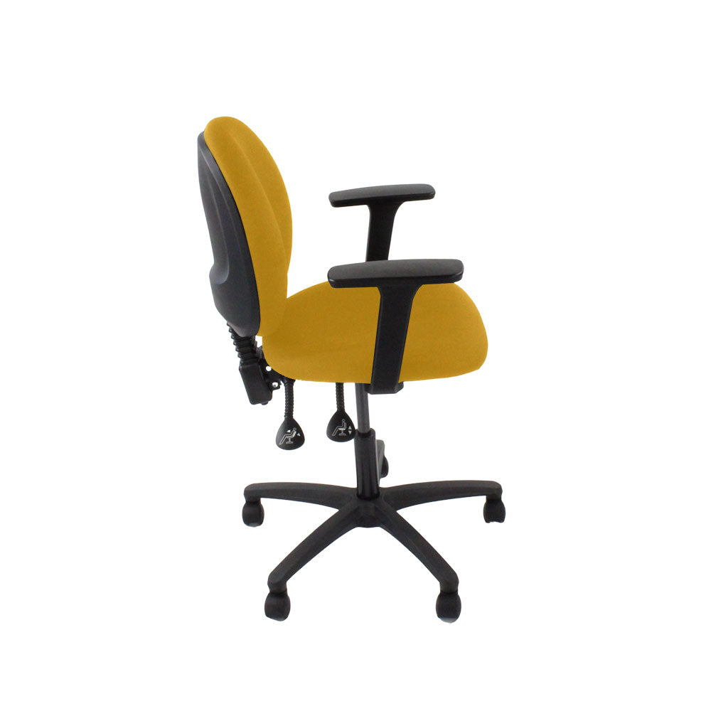 TOC: Scoop Operator Chair in Yellow Fabric - Refurbished